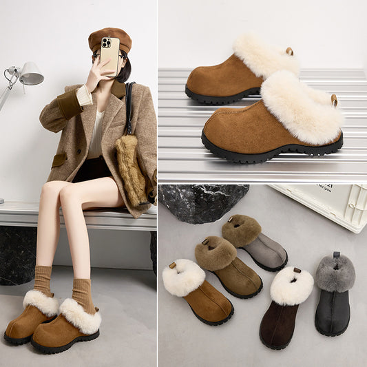 Invisible Height Increasing Step-on Two-way Wear Half Snow Boots