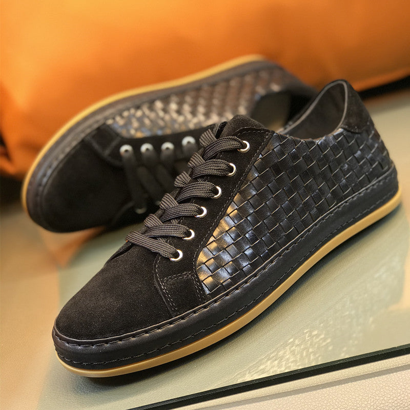Men's Breathable Braided British Style Trendy Board Sneakers