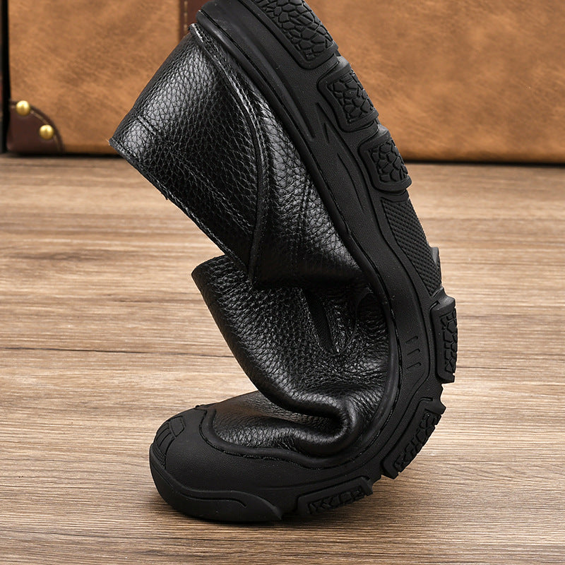 Men's Business Breathable Dad Soft Bottom Light Waterproof Men's Casual Leather Shoes