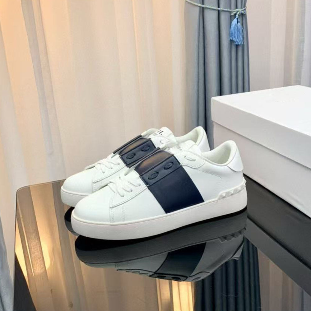 Men's & Women's Rivet Color Matching White Daily Couple Sier Men's Board Shoes