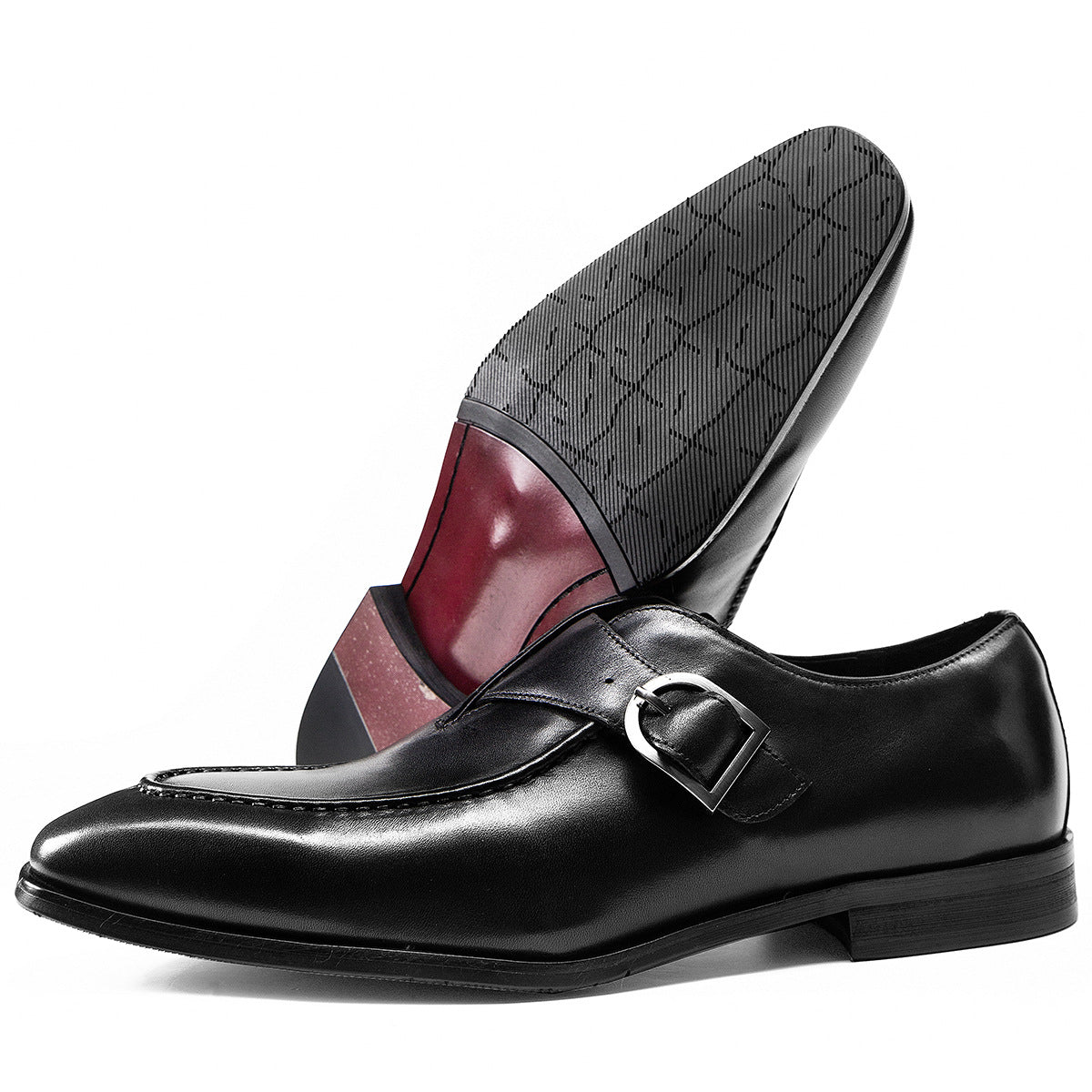 Men's Cowhide Formal Wear Retro British Men's Business Leather Shoes
