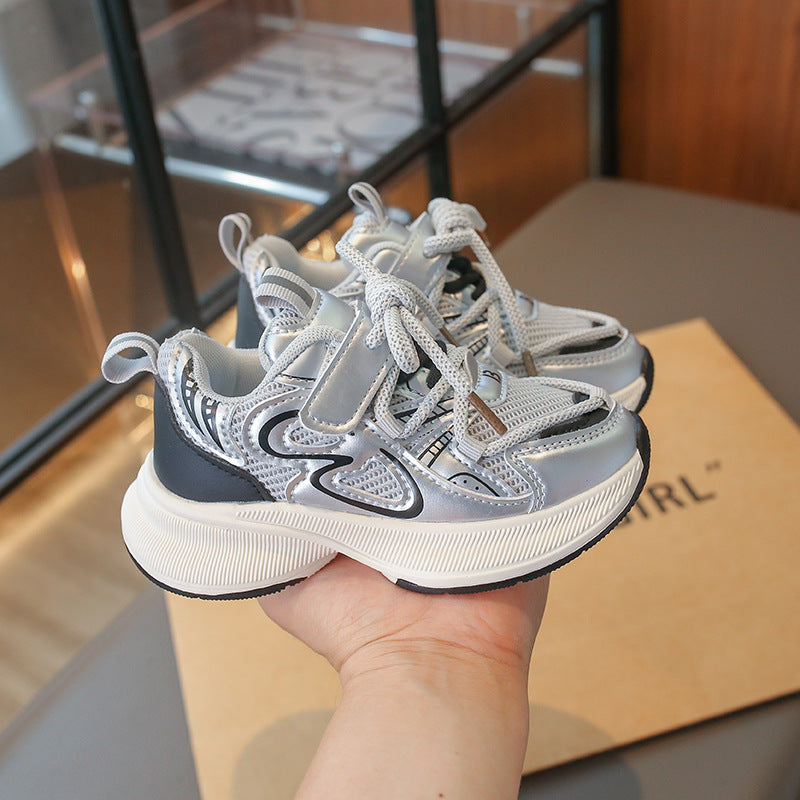 Color Matching Korean Style Clunky Light Kid's Sneakers