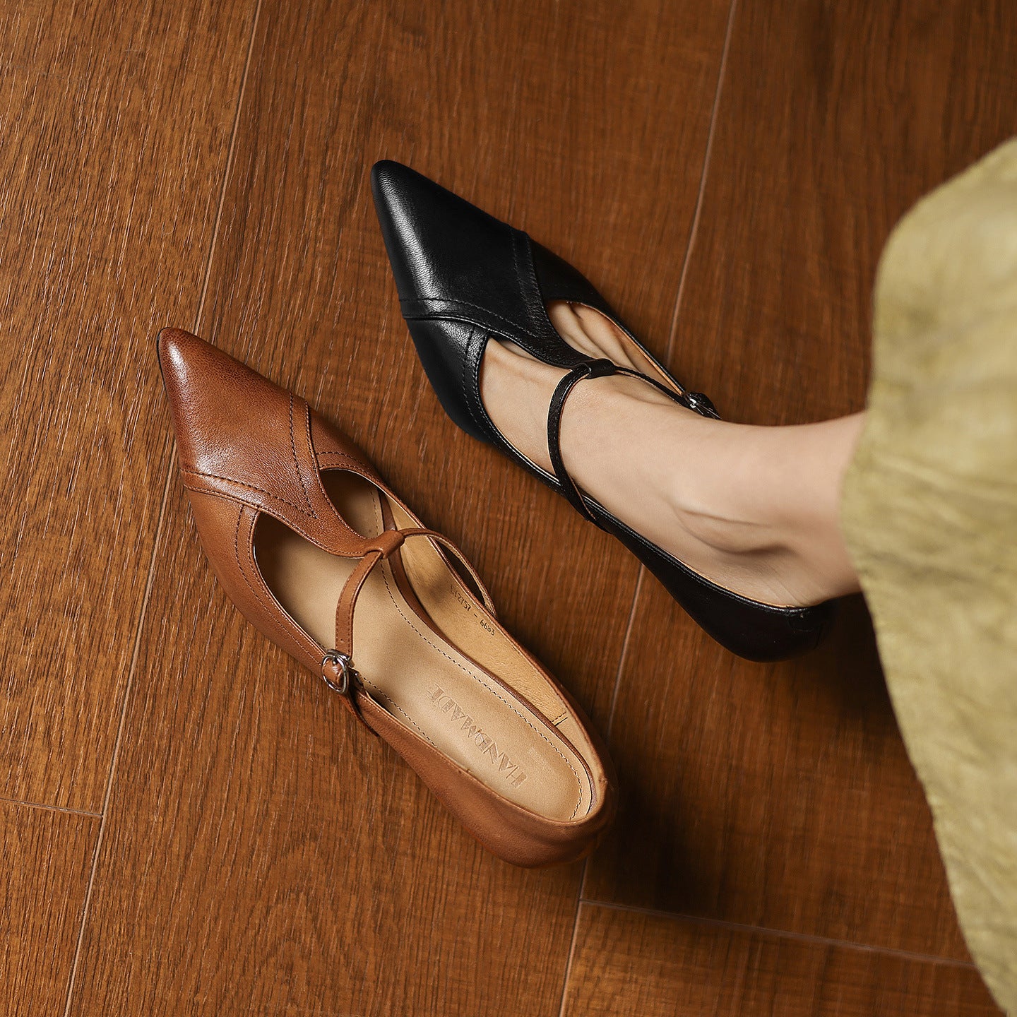 Women's Pointed Toe Low-cut Korean Style Strap Stiletto Women's Fashion Shoes
