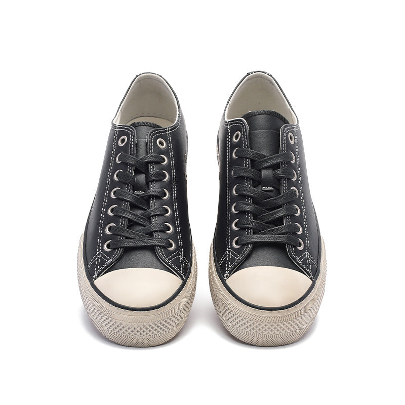 Women's & Men's Retro High-grade Black Fashion Board Platform Casual Shoes