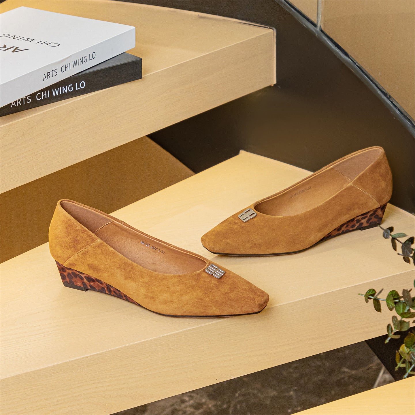 Women's Wedge Sheepskin Small Single-layer French Style Women's Fashion Shoes