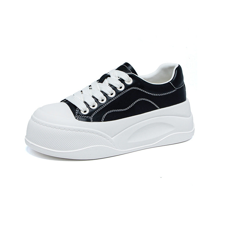 Women's Autumn White Platform Height Increasing Breathable Women's Casual Shoes