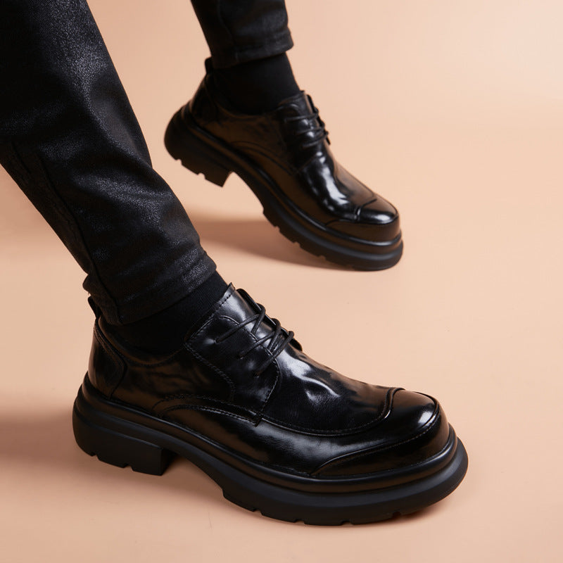 Men's Thick Bottom Versatile Breathable Formal Suit Soft Commuter Leather Shoes
