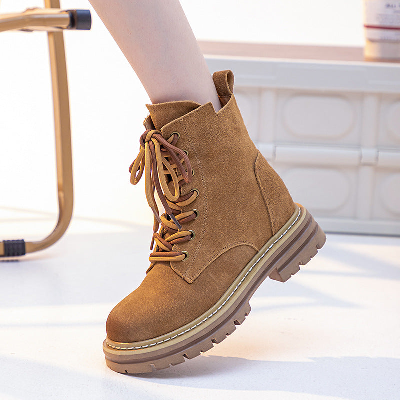 Women's Style Brown Super Hot Thick Bottom Boots