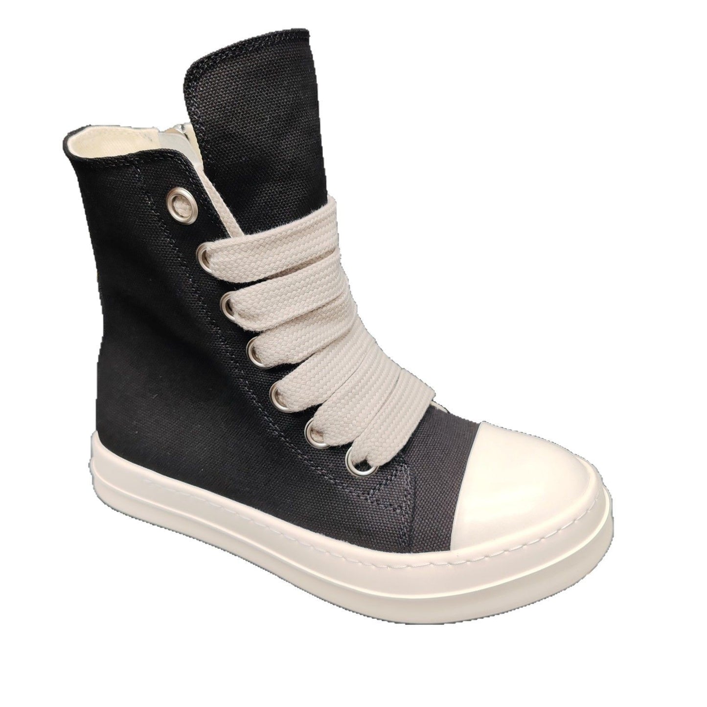 Women's & Men's Black Fashion Thick Bottom Simple Trendy Men's Board Shoes