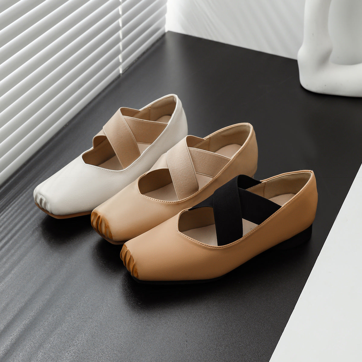 High Comfortable Soft Bottom Low-cut Cross Heels