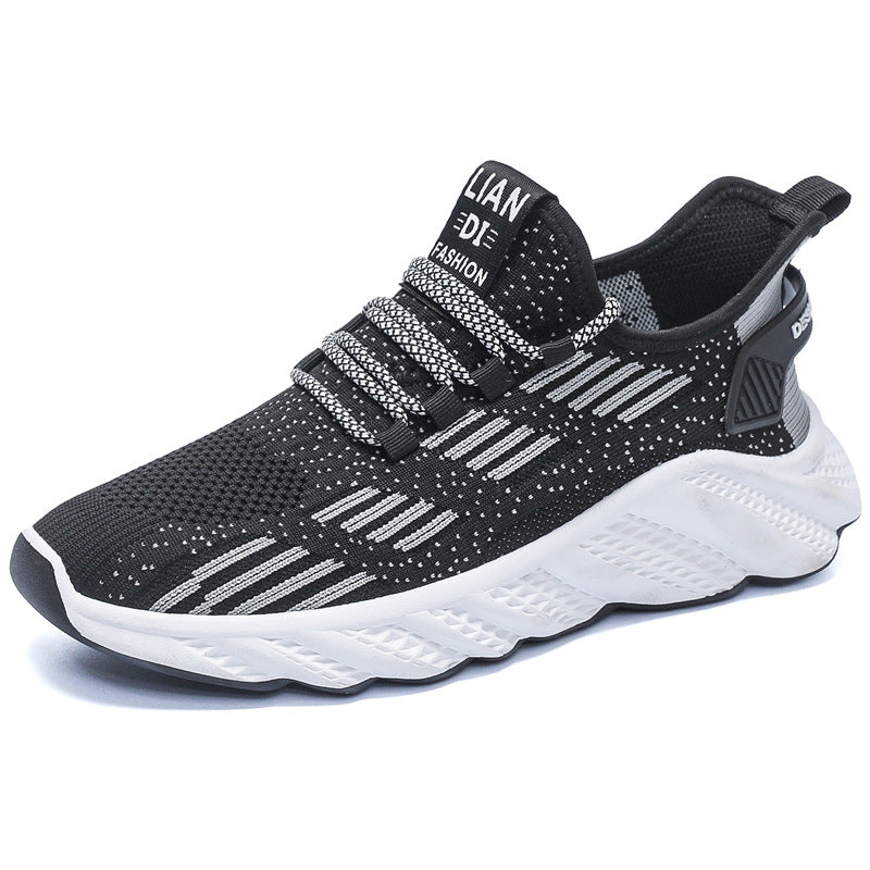 Men's Autumn Breathable Mesh Trendy Flying Woven Sneakers