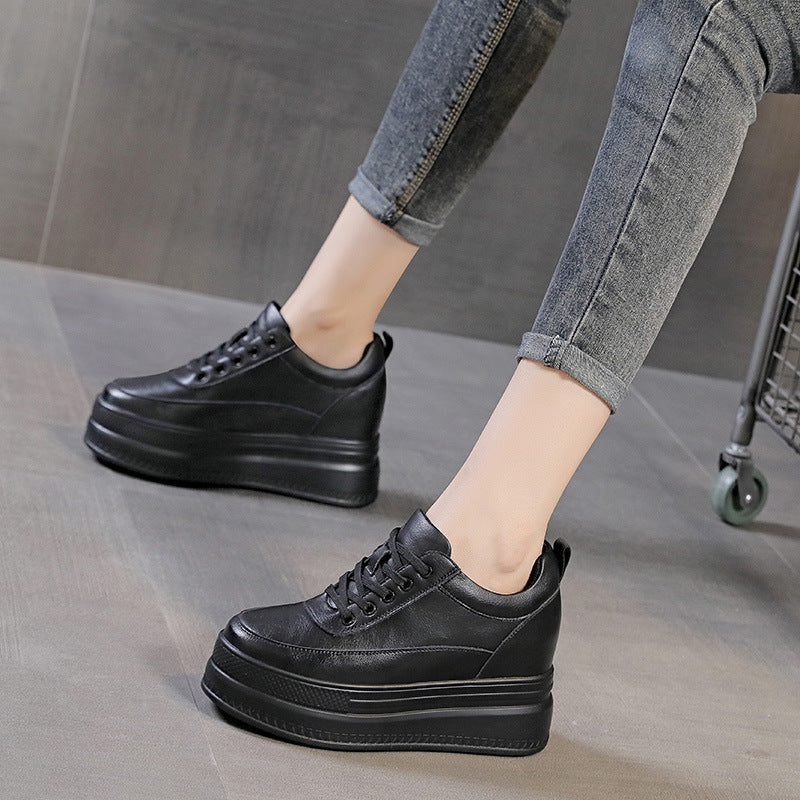 Women's Four Platform Height Increasing Insole Mesh Sneakers