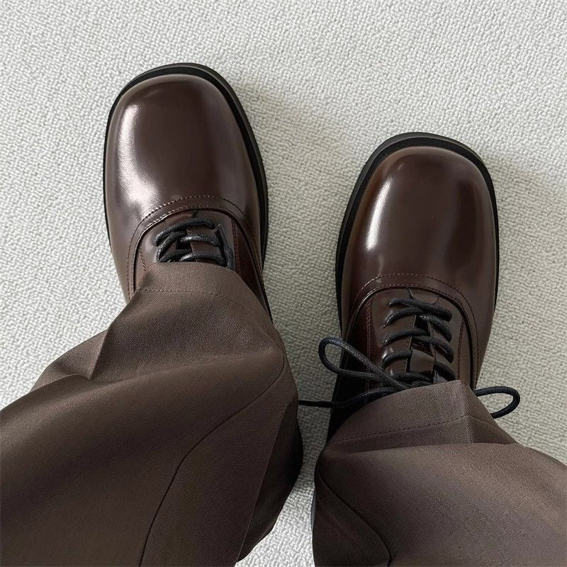 Women's & Men's Formal Wear Big Head Height Increasing Wedding Men's Business Leather Shoes