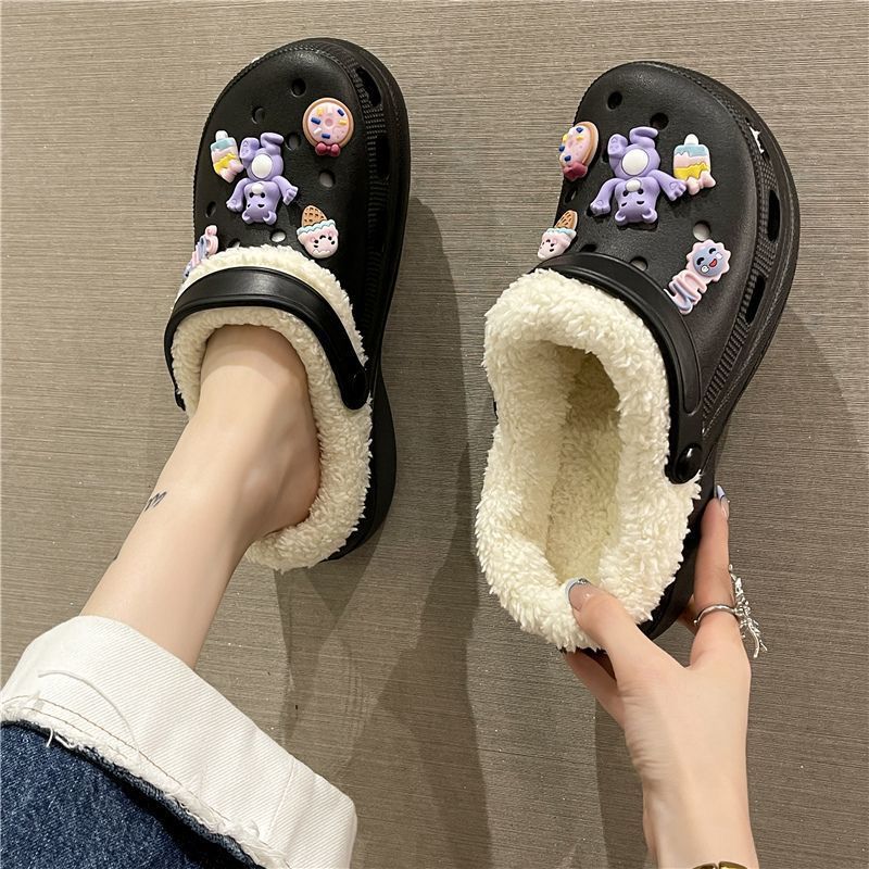 Women's Winter Fleece-lined Warm Cute Couple Cotton Home Women's Shoes