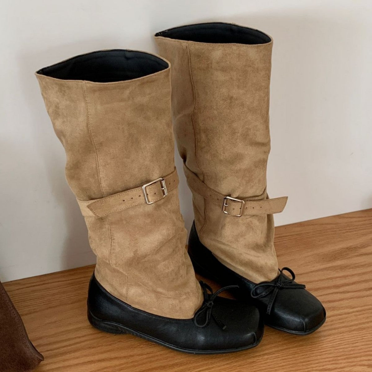 Version Personality Ballet Style Genuine Long Female Bow Boots