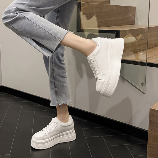 Women's & Men's Genuine Elevator White Sports Fashion Board Casual Shoes
