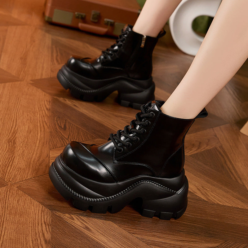 Women's Platform Warm Versatile Small Height Increasing Women's Fashion Shoes