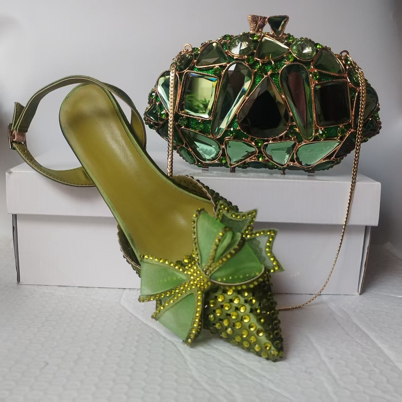 Women's Diamond Pointed Crystal Rhinestone Summer Heels