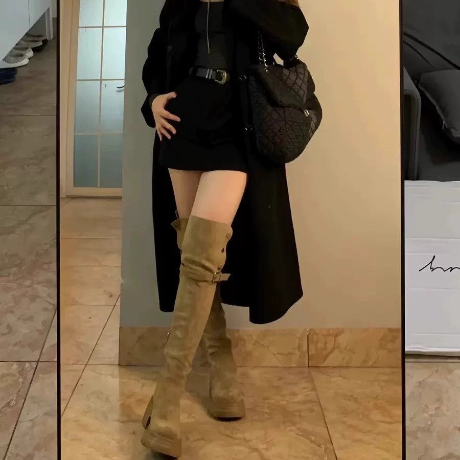 Women's Raise The Bottom Two-way Wear Over Knee Boots