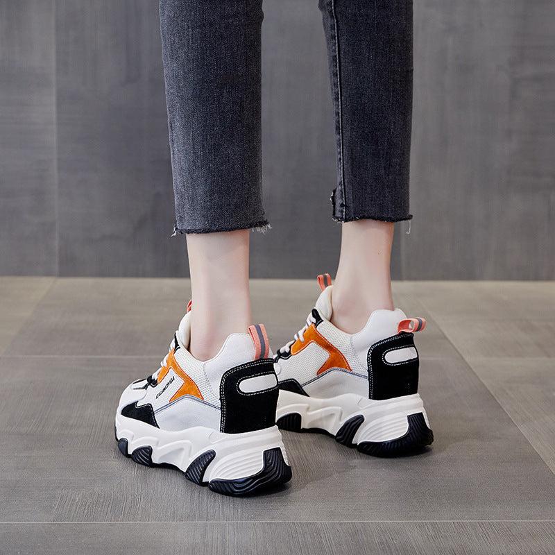 Women's Dad Korean Style Breathable Platform Mesh Surface Small Women's Shoes