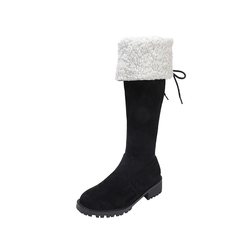 Women's For Lamb Fur Fleece-lined Warm Slimming Boots