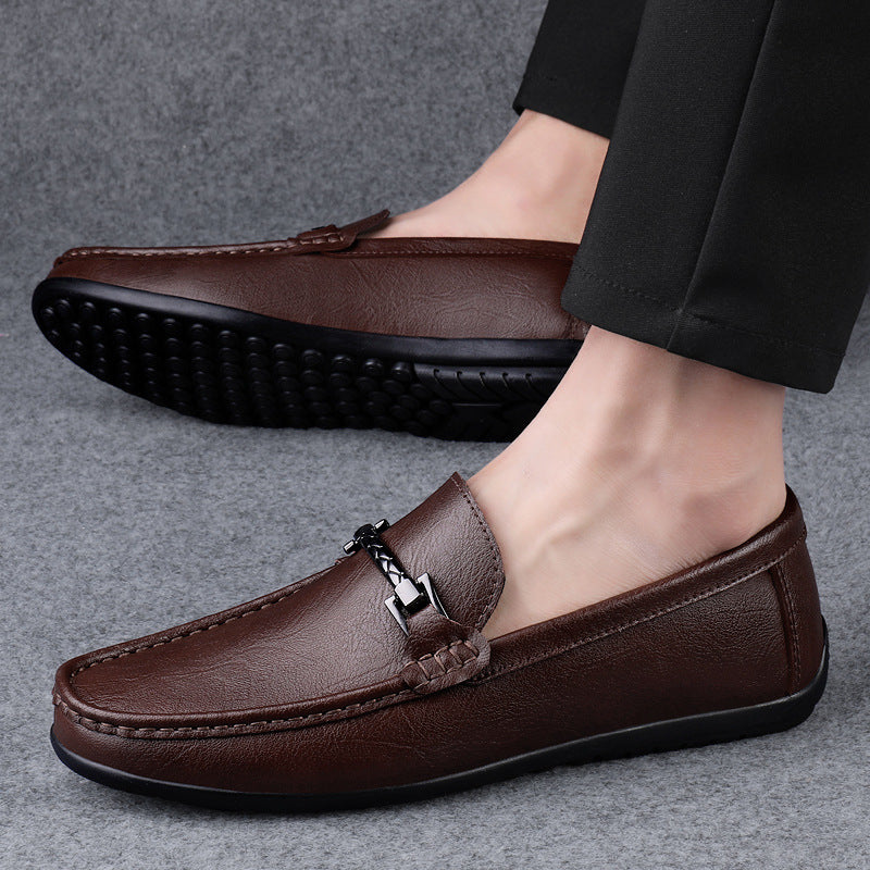 Men's Pedal Genuine Lazy Doug High-grade Soft Bottom Flat Large Men's Casual Shoes