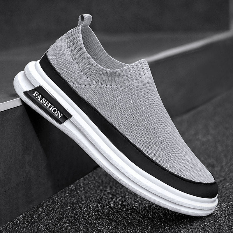 Men's Fly Woven Mesh Breathable One Pedal Board Casual Shoes