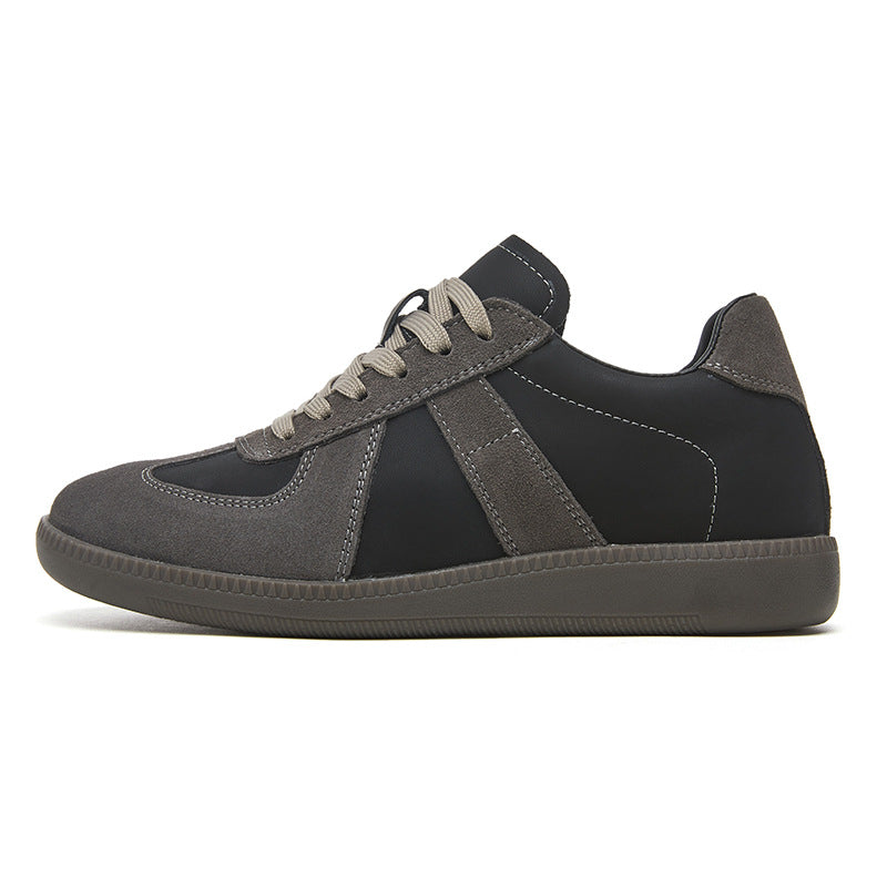 Men's & Women's Full Cowhide German Training Couple Flat Height Increasing Retro Easy Men's Shoes