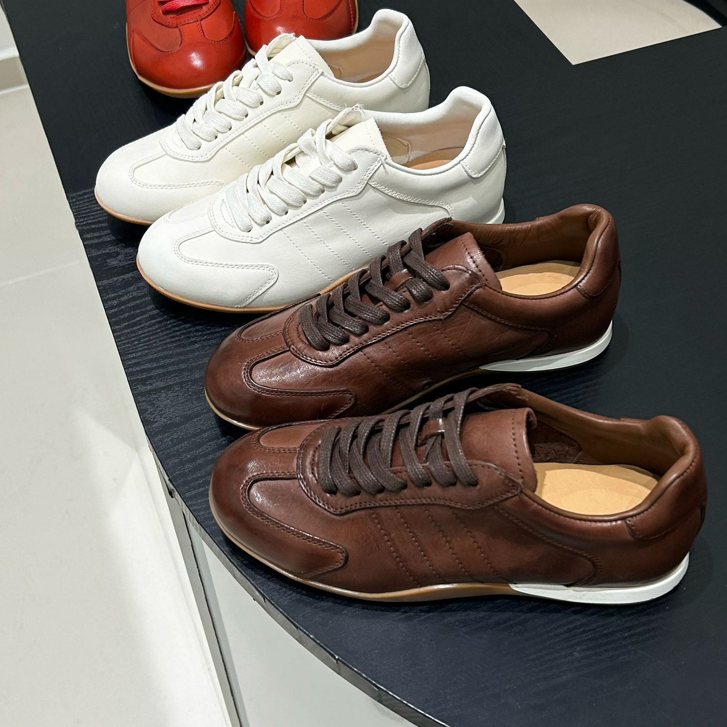 Women's Horse Flat German Training Spring Retro Lace Up White Women's Casual Shoes
