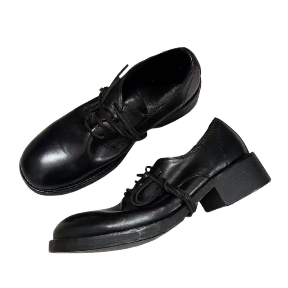 Men's Commuter Derby Washed Calf Old-fashioned For Men's Business Leather Shoes
