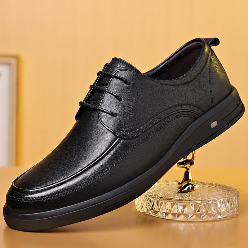 Men's Layer Cowhide Comfortable Genuine Soft Bottom Leather Shoes