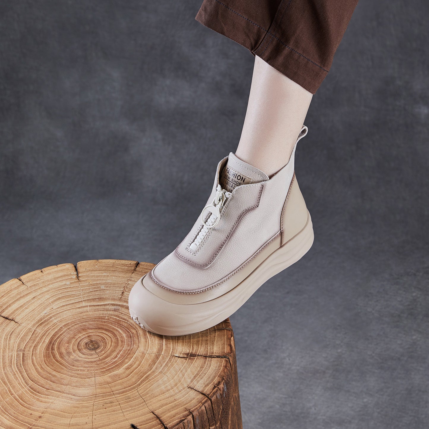 Women's Autumn Genuine Retro Thick-soled Martin Cowhide Women's Leather Boots