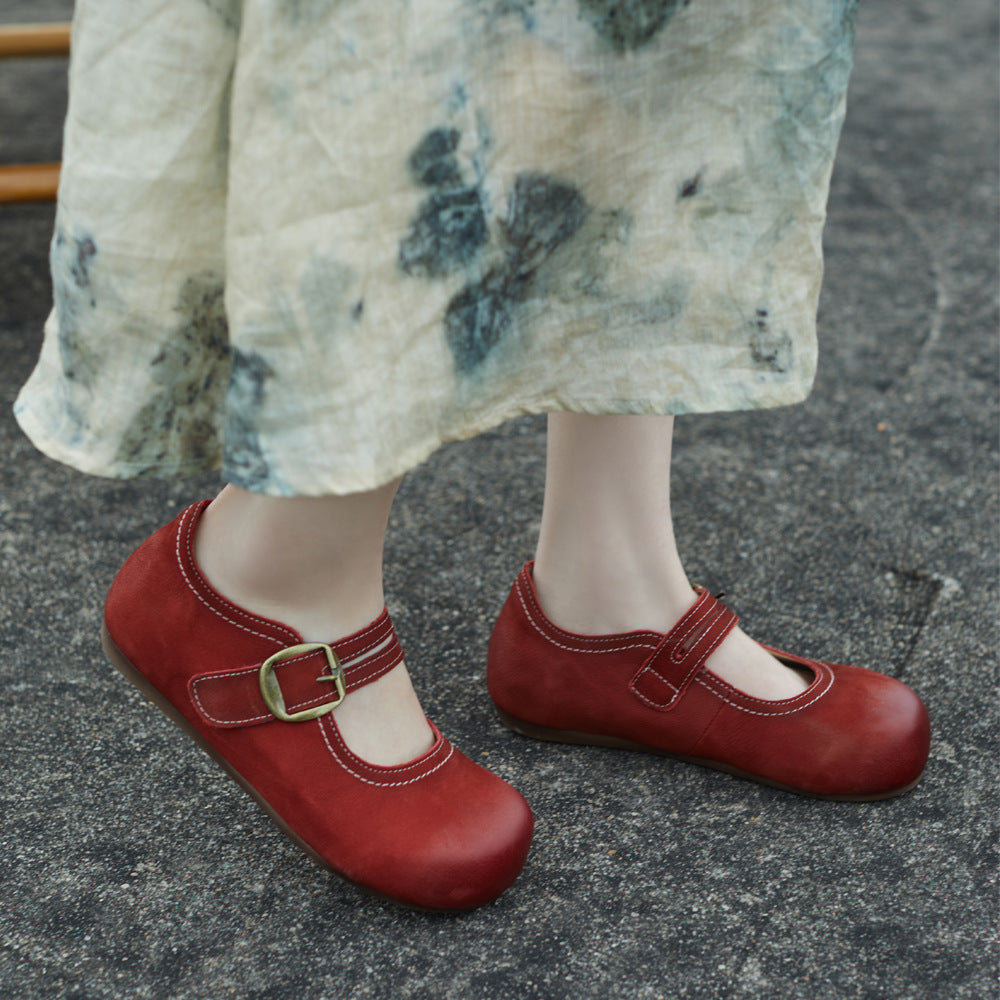 Strap Shallow Mouth Pumps Spring Round Head Women's Fashion Shoes