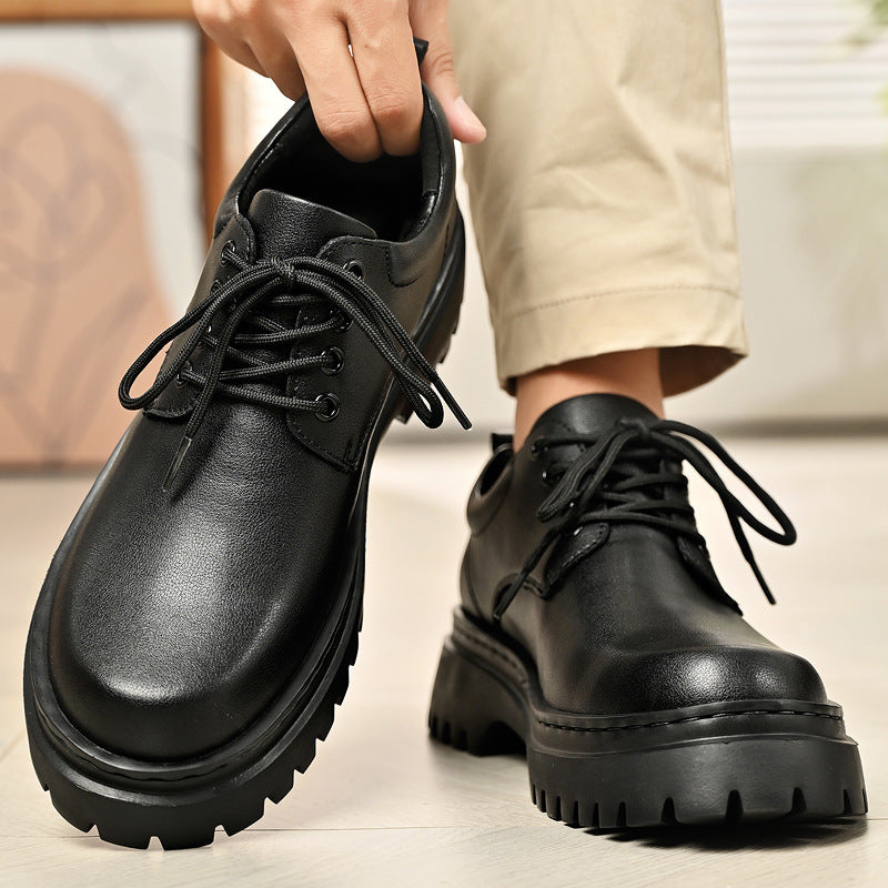 Men's Formal Wear Winter Plus Veet Genuine Leather Shoes