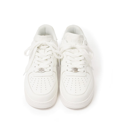 Men's Cowhide Breathable Sports White Trendy Air Sneakers