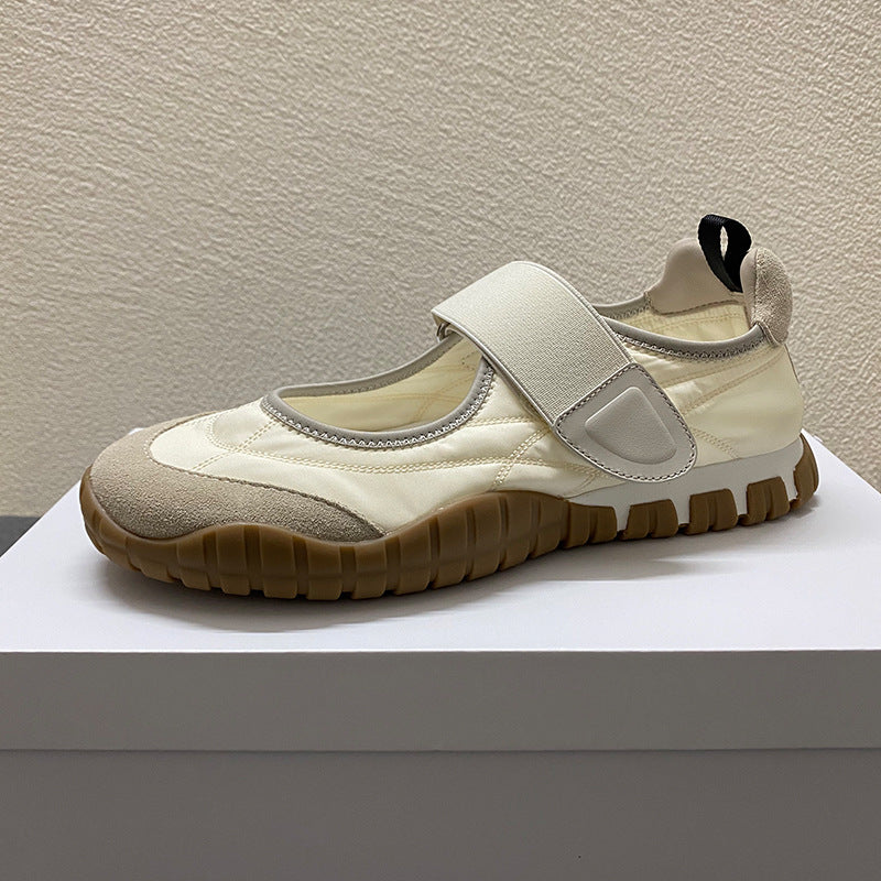 Women's Niche French Retro Velcro Outdoor Ballet Platform Mary Jane Fashion Women's Casual Shoes