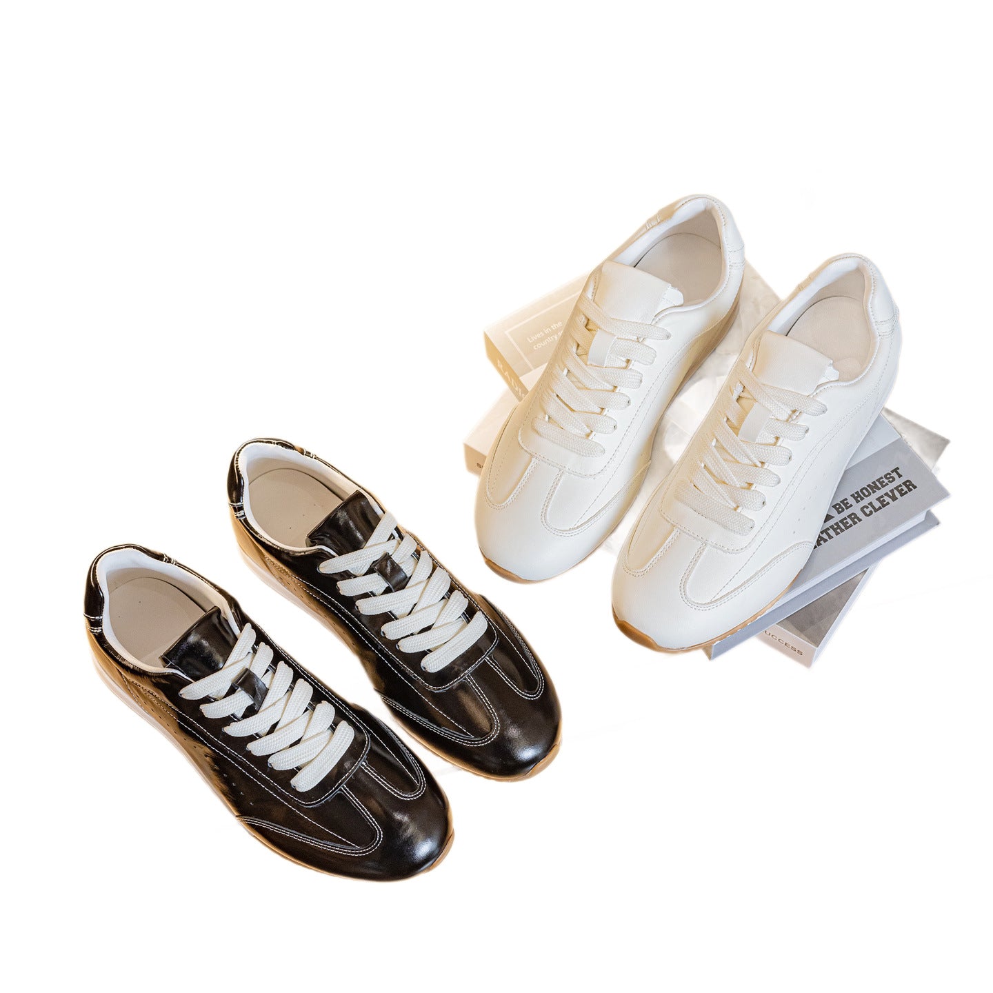 Women's Layer Cowhide Retro Black German Training Spring Genuine Inside Women's Casual Shoes