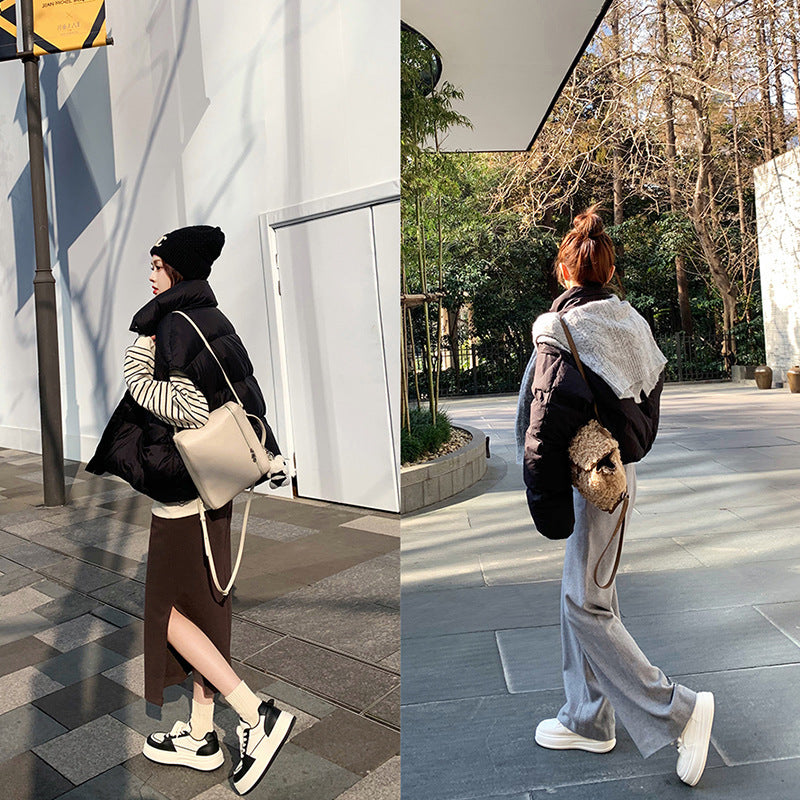 Women's Round Toe Platform Height Increasing Sports Sneakers