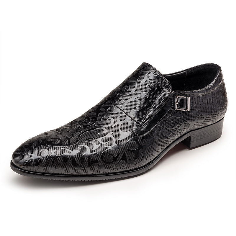 Men's Crocodile Pattern Business Formal Wear British Style Leather Shoes