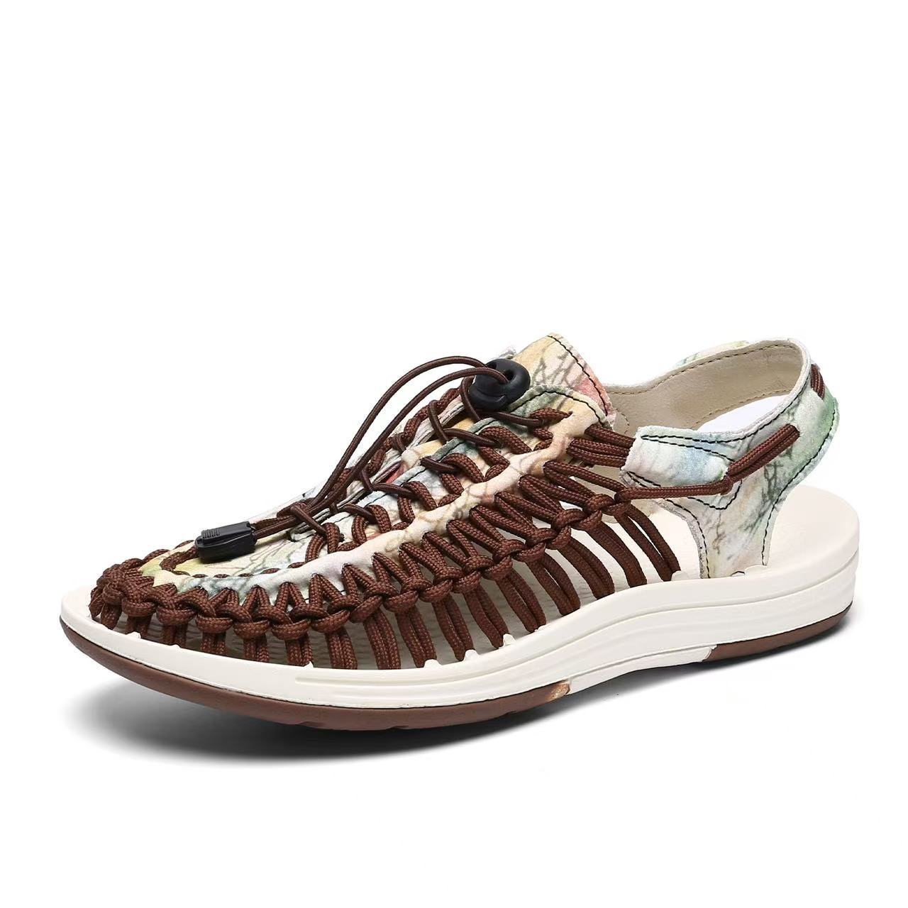 Men's Plus Size Summer Trendy Woven Roman Sandals