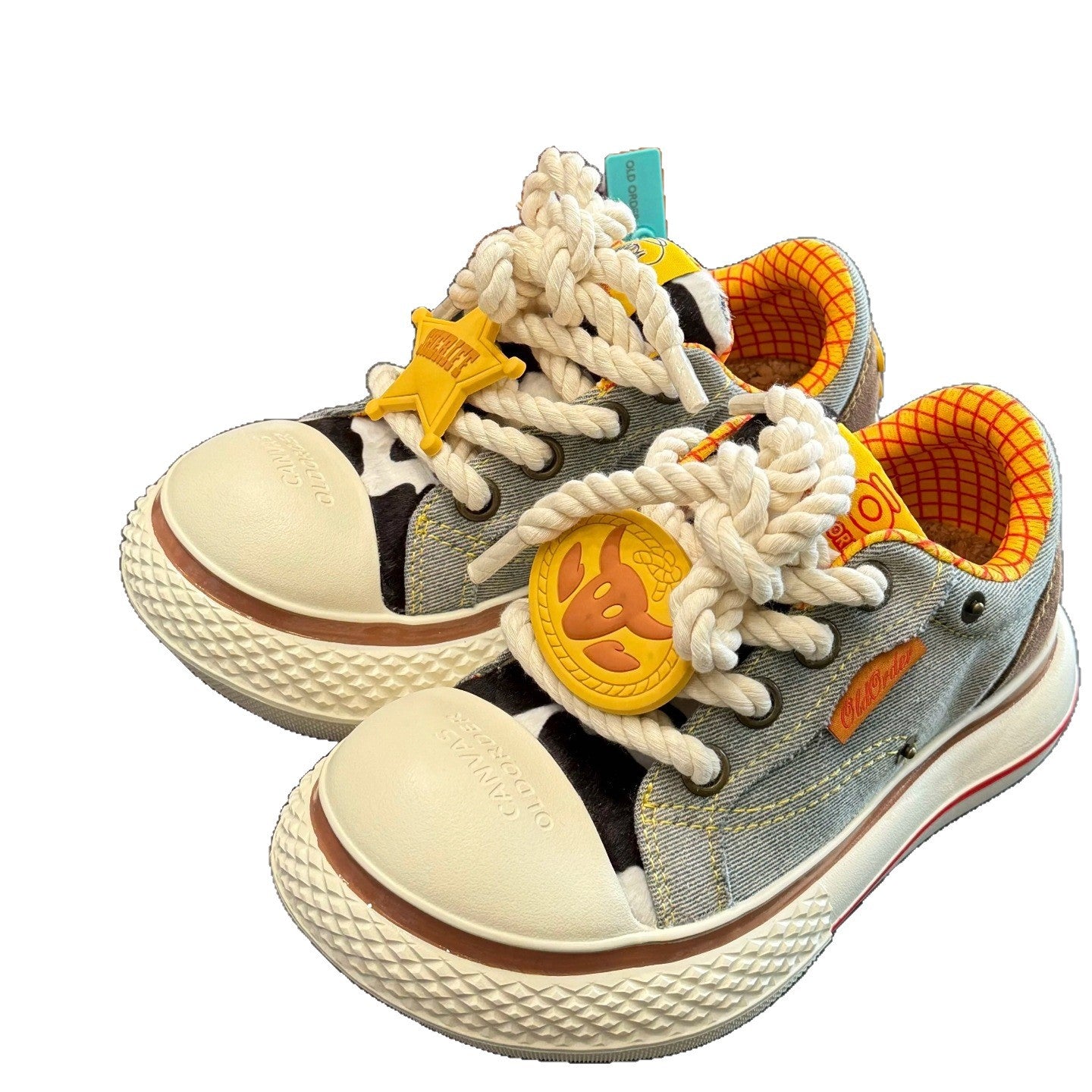 Mickey Big Head Hu Di Color Platform Canvas Shoes