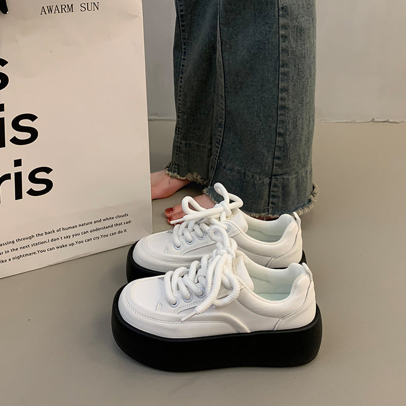 Women's Platform Heightened Easy Wear Korean Leisure Sneakers
