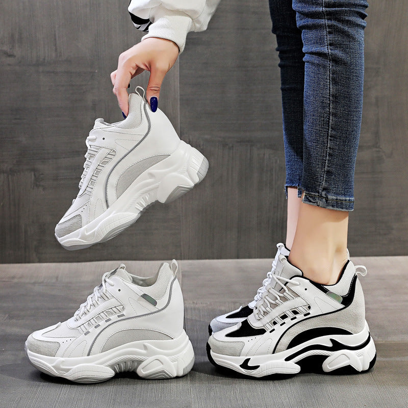 Women's Autumn Flat Height Increasing Wedge Sports Female Women's Casual Shoes