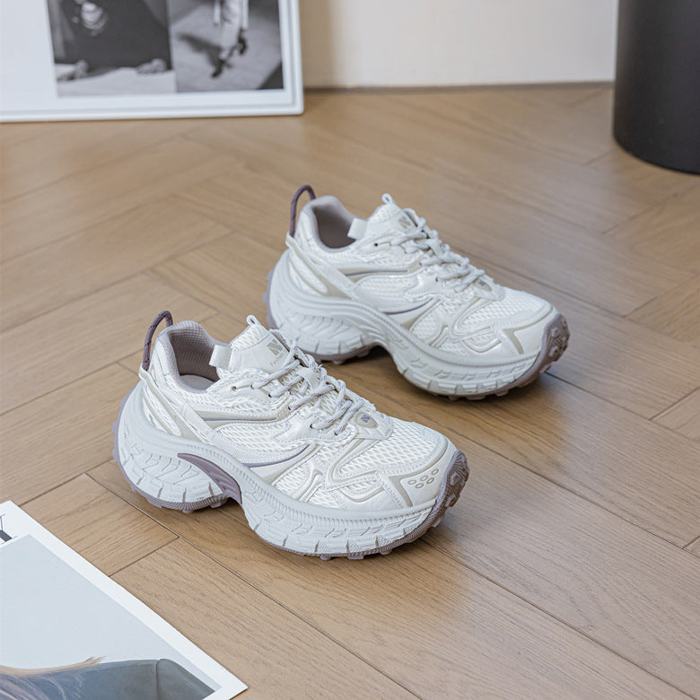 Women's Dad Trendy Platform Sports Mesh Versatile Height Women's Casual Shoes