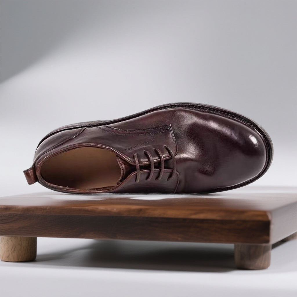Men's Vintage British Style Horse Light Luxury Men's Business Leather Shoes