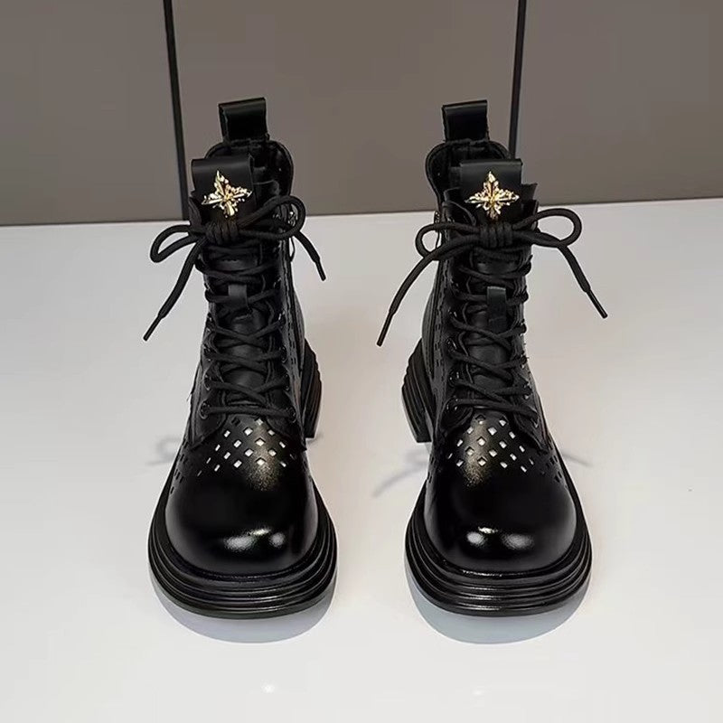 Women's Martin Veet British Style Fashion Platform Women's Leather Boots