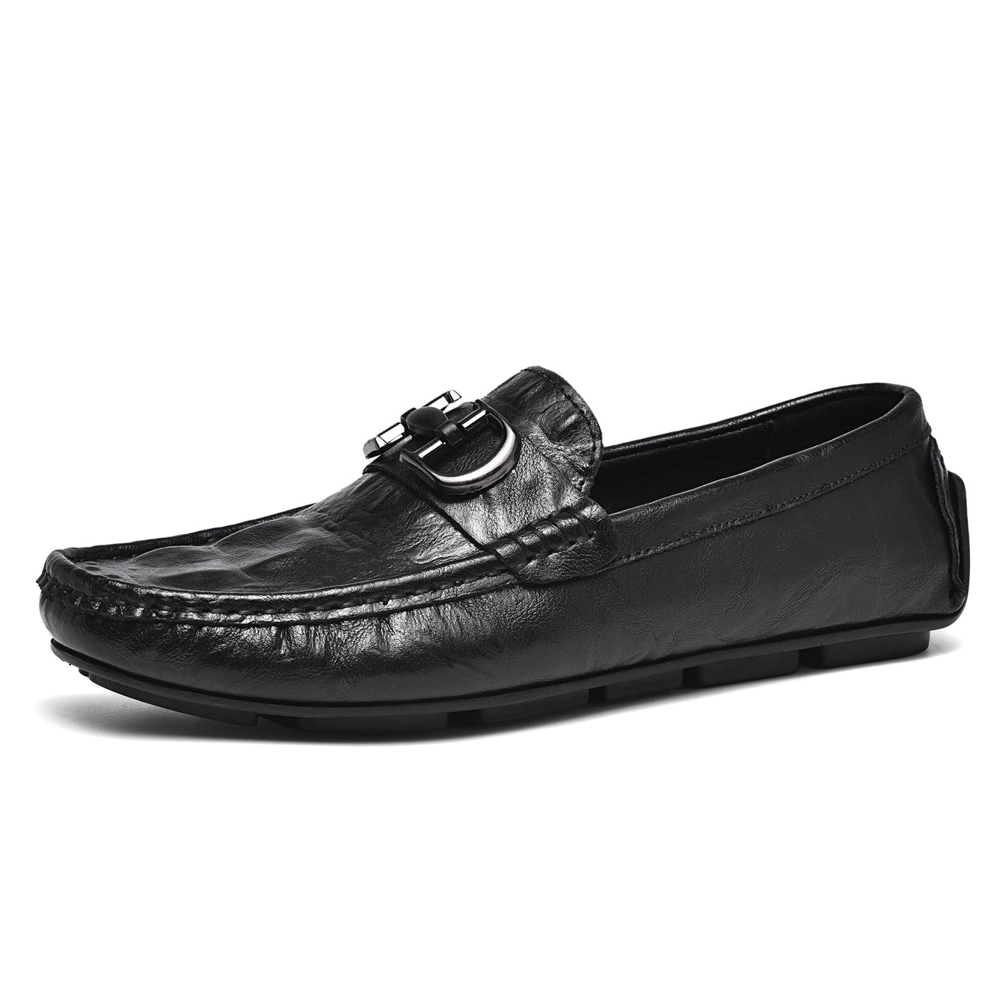 Men's Live Crocodile Pattern Lazy Driving British Men's Casual Shoes