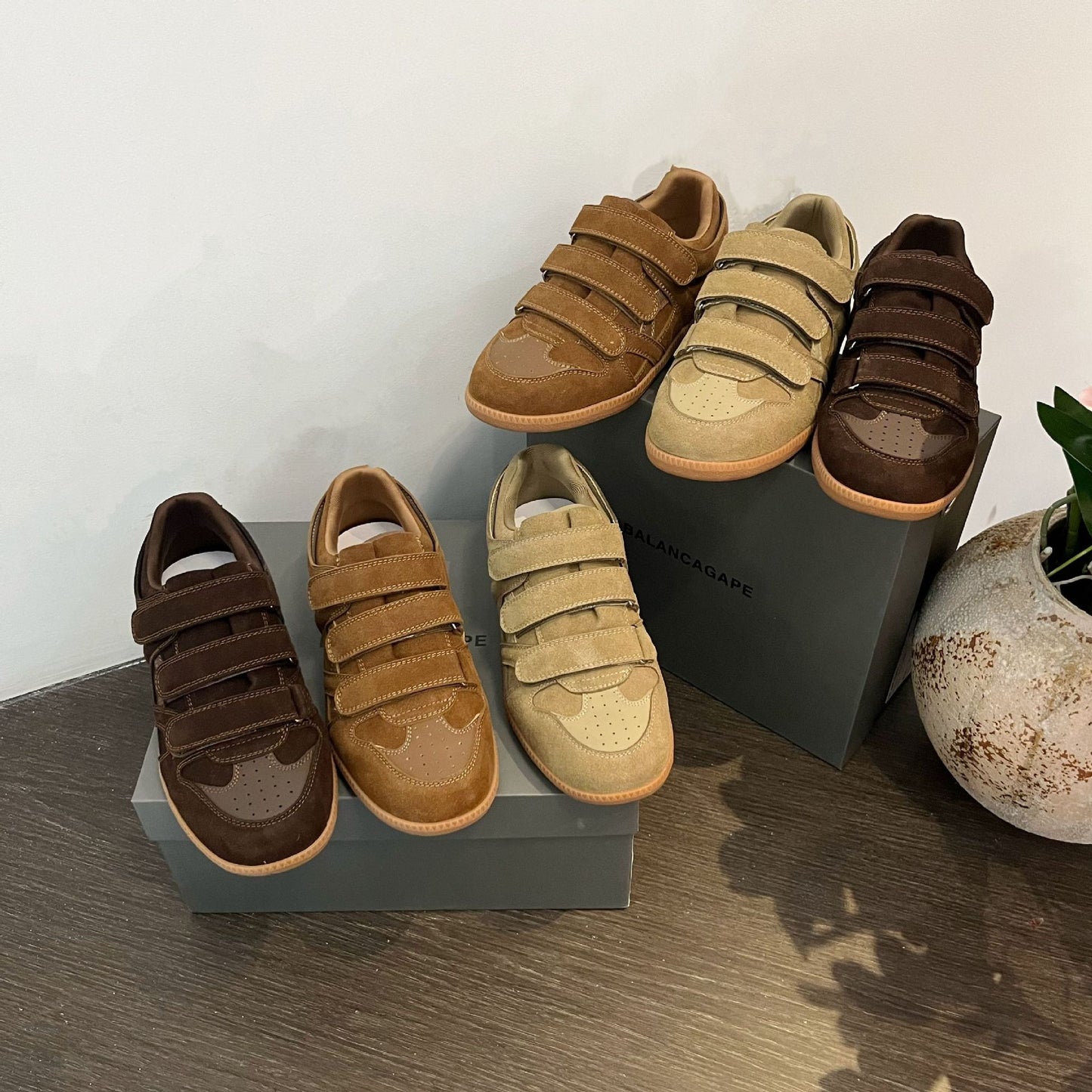 Women's Spring Velcro Triple Retro Sports Fashion Women's Casual Shoes