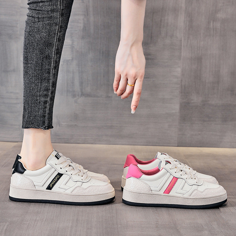 Women's White Flat Versatile Breathable With Skirt Casual Shoes