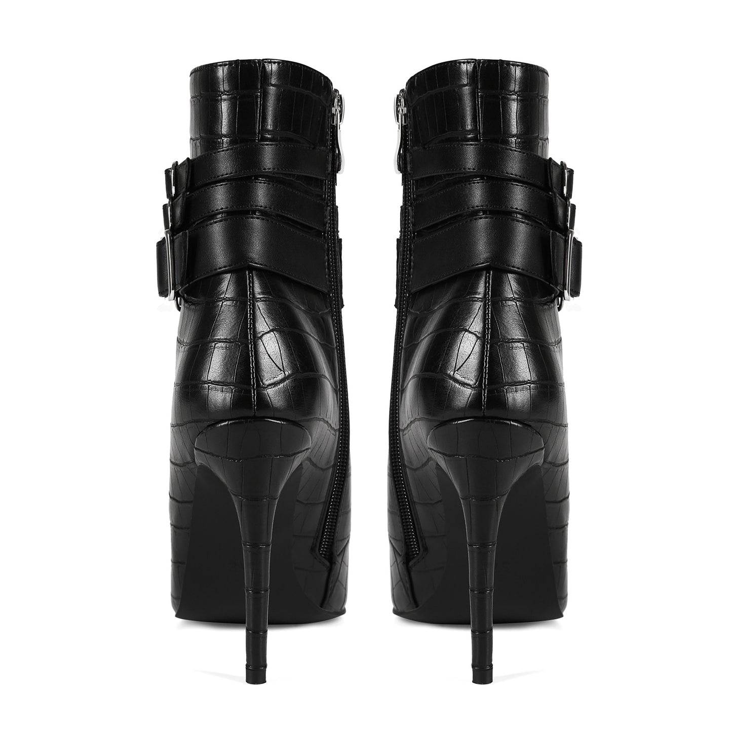 Women's Banquet Fashion Rivet Pointed Toe Stiletto Large Women's Leather Boots